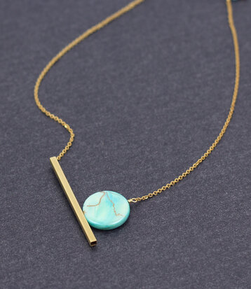 Collier lune geometrique