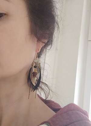 Boucles d'oreilles art deco Femme