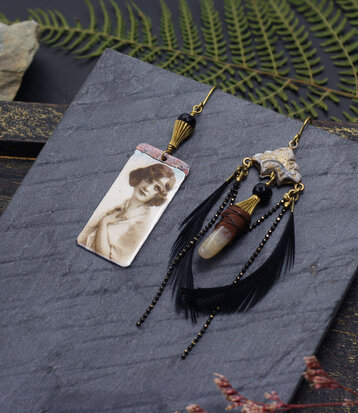 Boucles d'oreilles art deco Femme