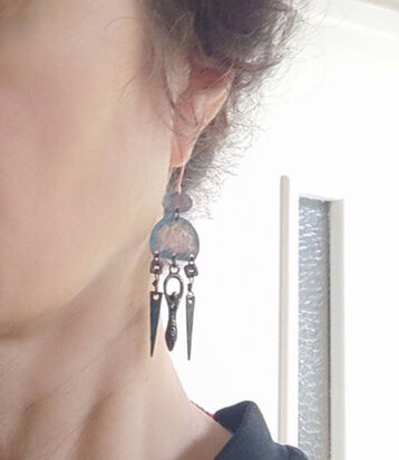 La Déesse boucles d'oreilles en cuivre