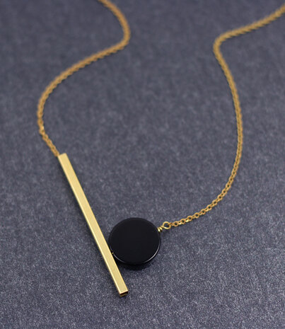 Collier lune geometrique