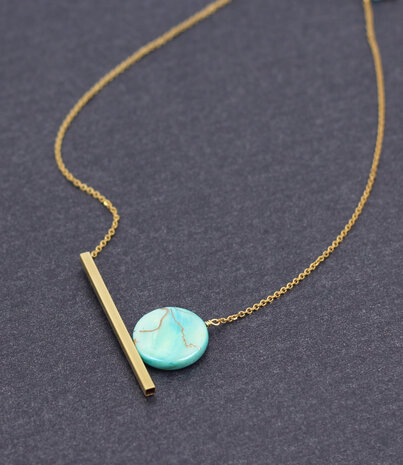 Collier lune geometrique