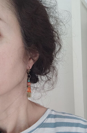 Boucles d'oreilles berberes avec turquoises