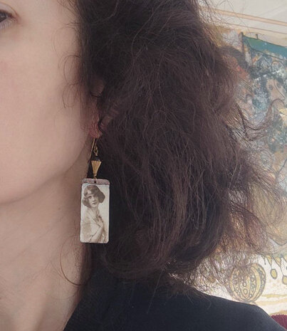 Boucles d'oreilles art deco Femme