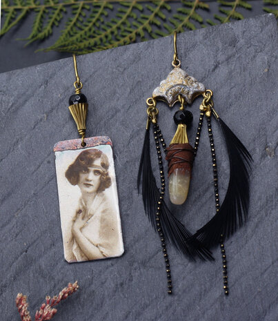 Boucles d'oreilles art deco Femme
