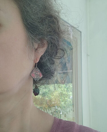 Boucles d'oreilles gitannes motif fleuri