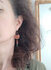 Boucles d'oreilles Terracotta rouge et vert_
